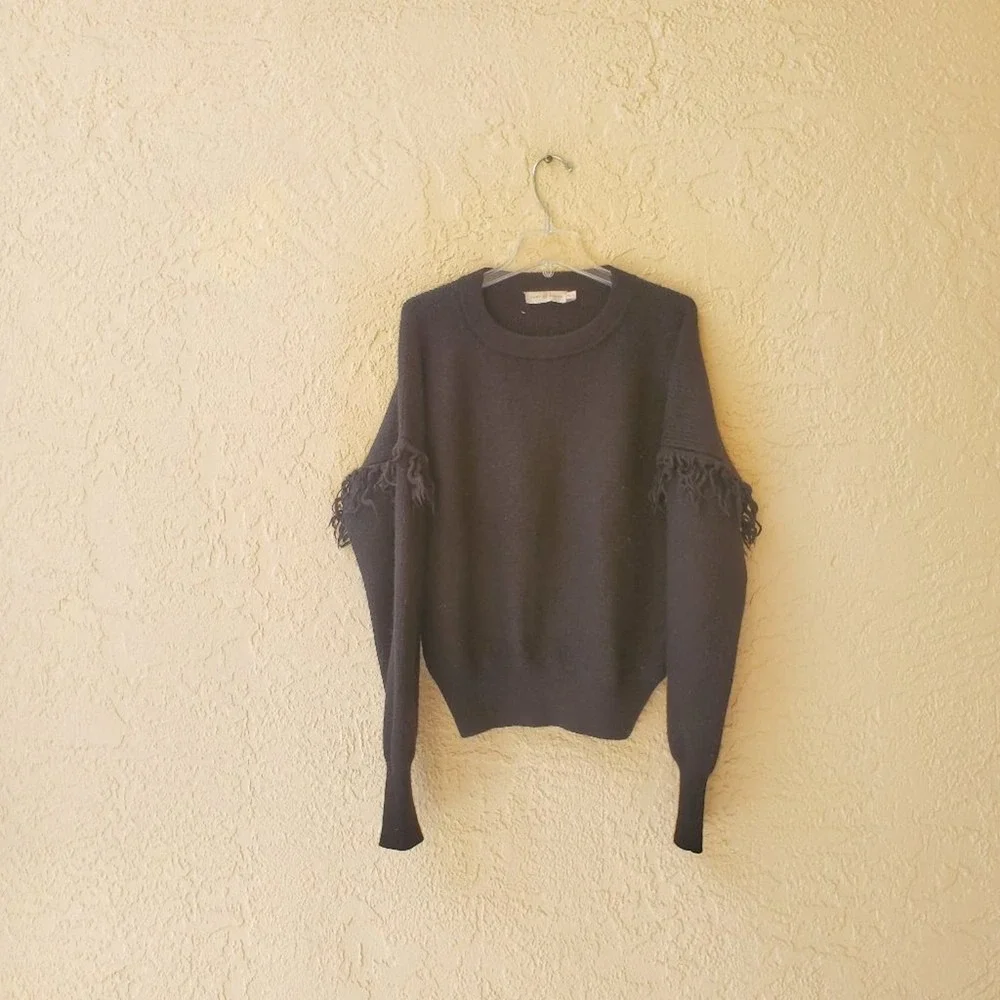 Tory Burch Black and White Crew Neck Sweater - Picture 2 of 9